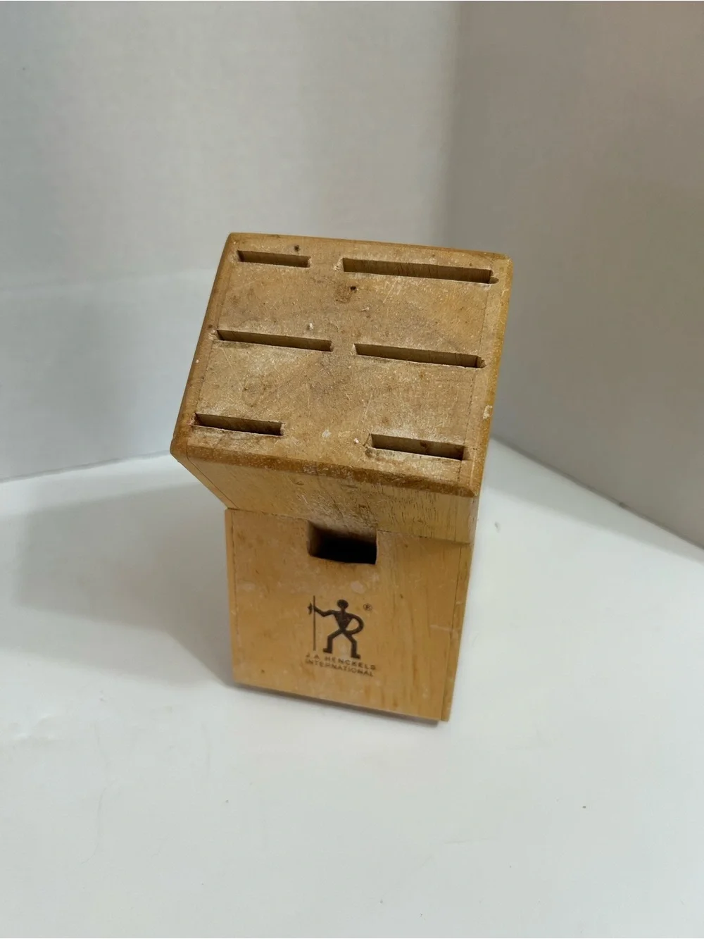 JA Henckels International Wood Wooden Knife Block Holder 6 Slots Block Only